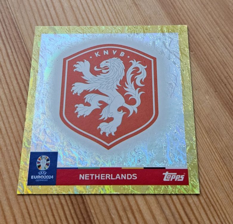 Ned Wappen Niederlande Gold Topps Uefa Euro Germany Kaufen Auf