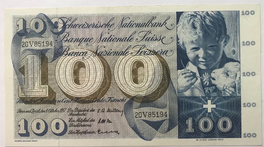 Sehr Sch Ne Schweizer Franken Banknote Oktober Kaufen Auf