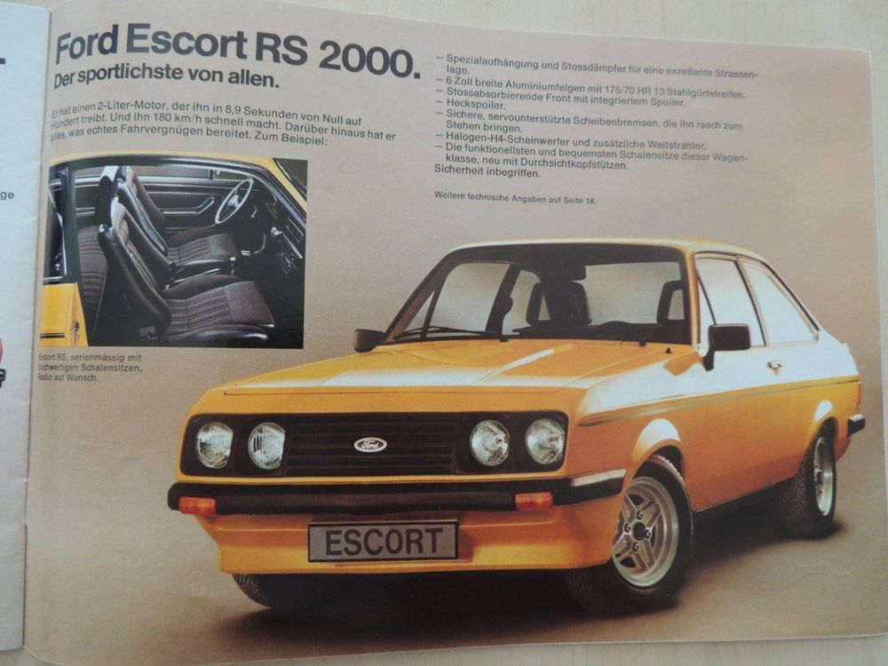 Ford Escort 1978 CH Prospekt Kaufen Auf Ricardo