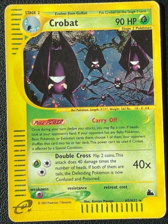 Crobat H H Rare Holo Pok Mon Skyridge Kaufen Auf Ricardo