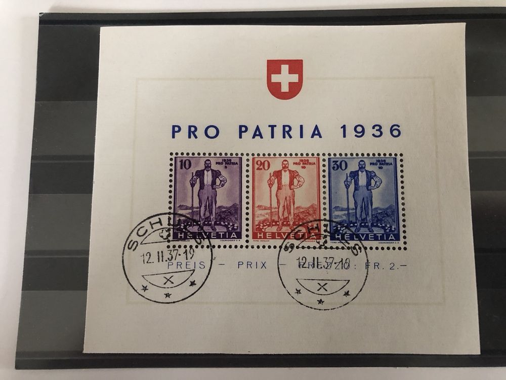 Sonderblock PRO PATRIA Mit Stempel SCHULS 12 2 1937 Kaufen Auf Ricardo