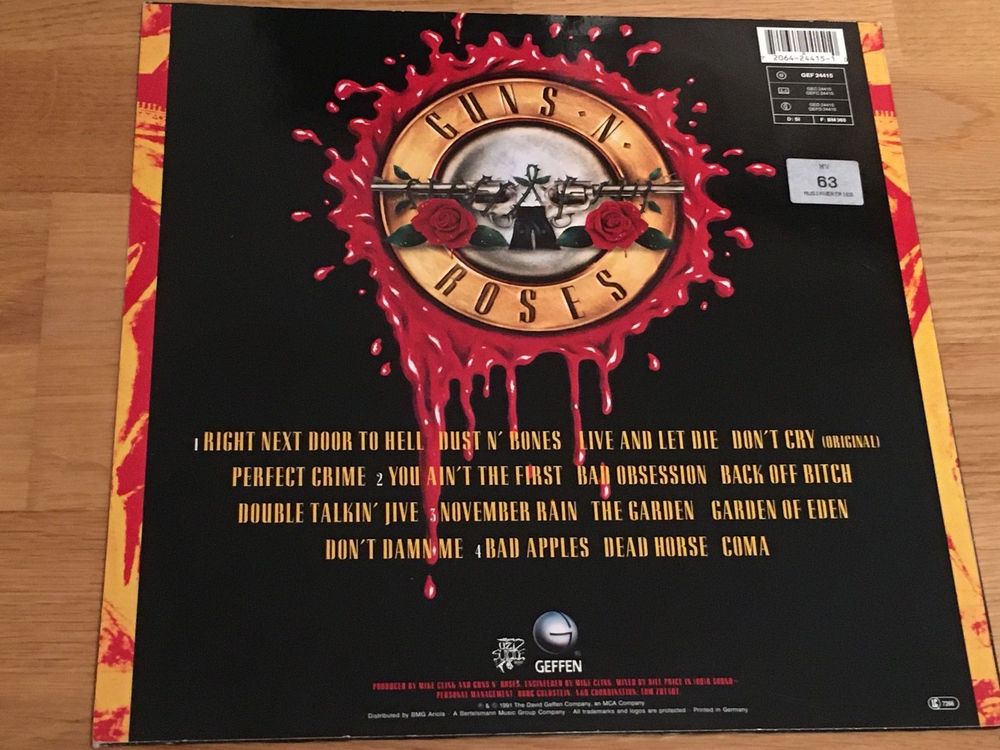 Guns N Roses Original Use Your Illusion I Kaufen Auf Ricardo