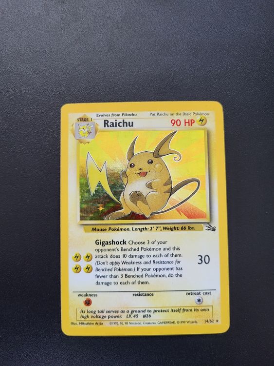 Pokemon Raichu Holo Fossil Set Kaufen Auf Ricardo