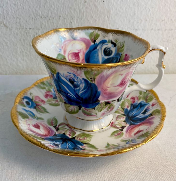 Sch Ne Grosse Teetasse Royal Albert Sapphire Summer Bounty Kaufen Auf