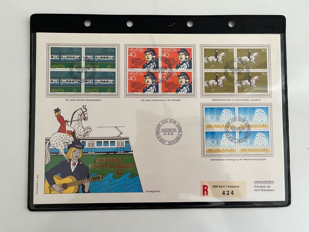 Luxus Brief Sonderpost Marken 1982 FDC 4er Block Satzbrief Kaufen Auf