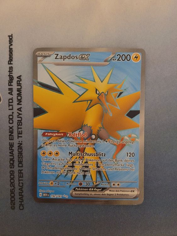 Zapdos ex Pokémon 151 Full Art MEW 192 165 DE Kaufen auf Ricardo