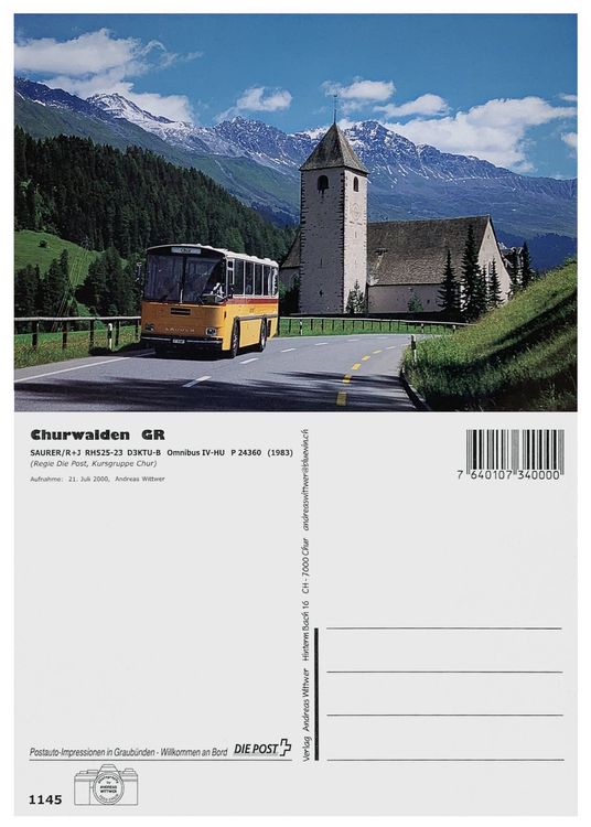 Churwalden Churwaldnertal Plessur Postauto Saurer RH535 23 Kaufen Auf