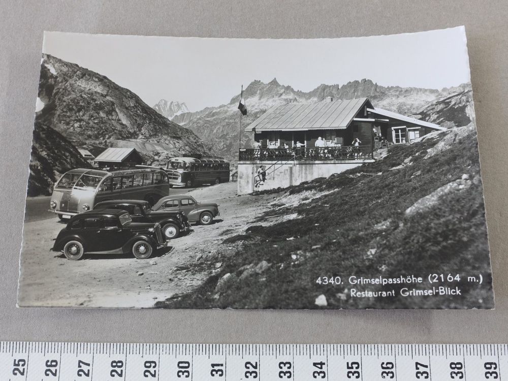 Grimselpassh He Grimsel Pass Restaurant Oldtimer Bus Kaufen Auf