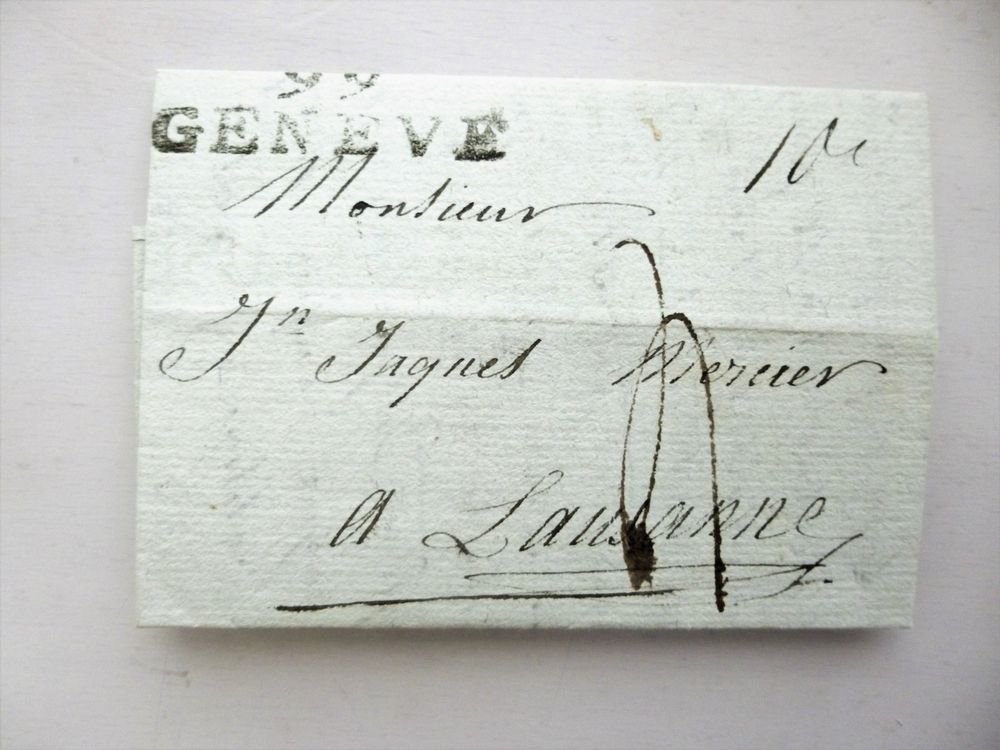 GENF LAUSANNE 1803 Faltbrief Stempel 99 GENÈVE Text Kaufen