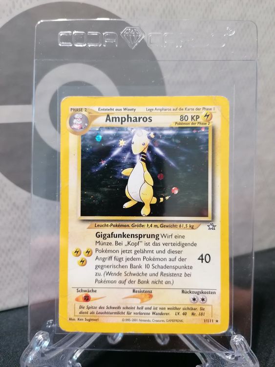 AMPHAROS HOLO NEO GENESIS 2001 POKEMON KARTE Kaufen Auf Ricardo