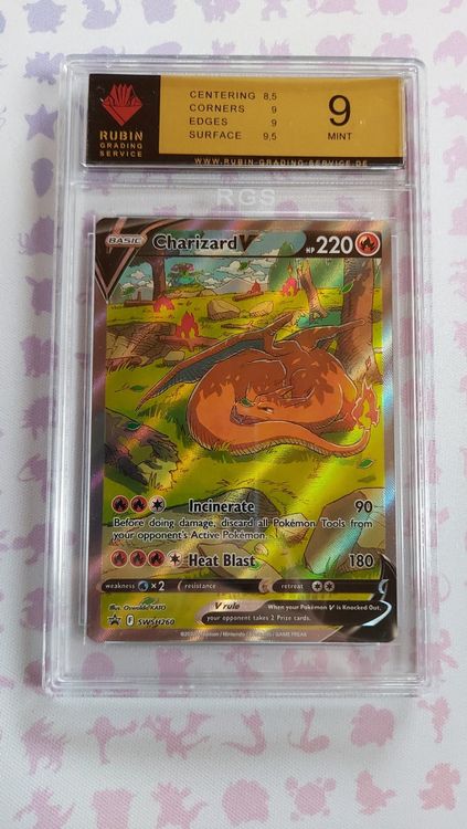 Charizard V RGS 9 Graded Slab UPC Promo SWSH260 Kaufen Auf Ricardo