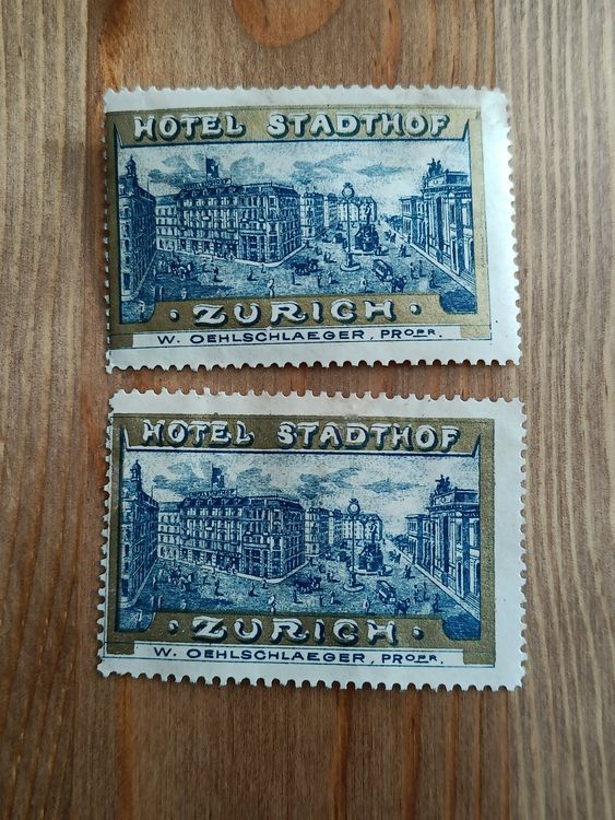 Alte Litho Werbe Vignetten Hotel Stadthof Z Rich Kaufen Auf Ricardo