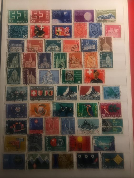 Schweiz 1900 1984 Sammlung über 650 gestempelte Briefmarken Kaufen