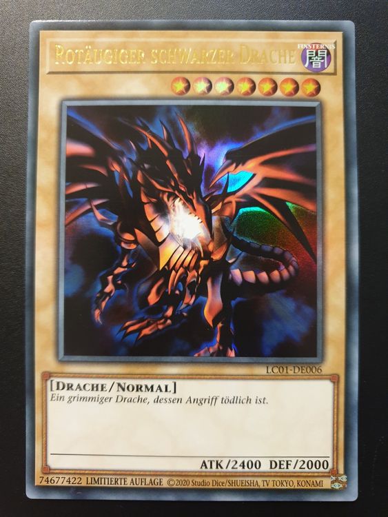 Yu Gi Oh Rotäugiger schwarzer Drache DE NM Fr 1 Kaufen auf