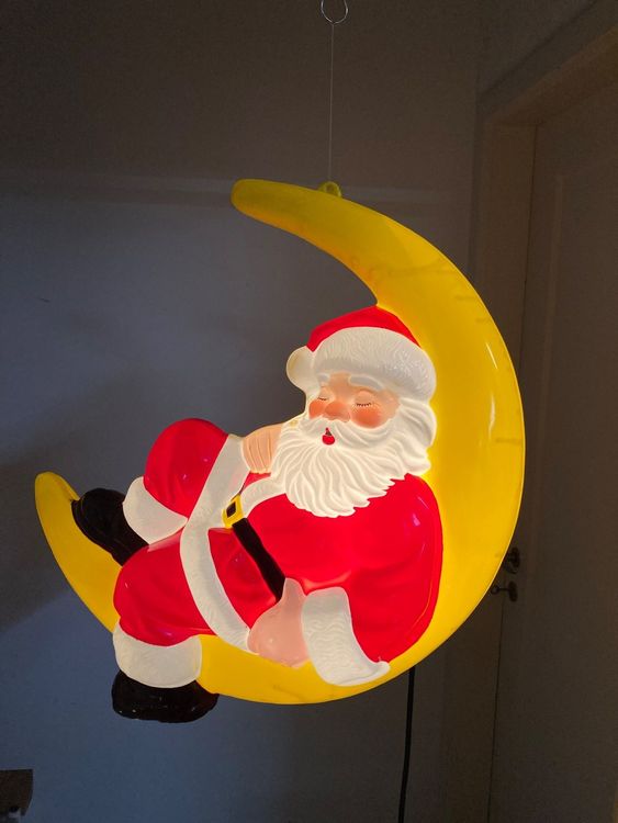 Beleuchteter Nikolaus Auf Dem Mond Vintage Kaufen Auf Ricardo