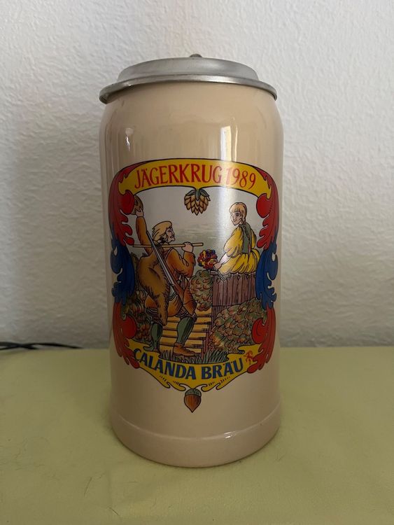 Bierkrug Mit Zinndeckel Calanda Br U Kaufen Auf Ricardo