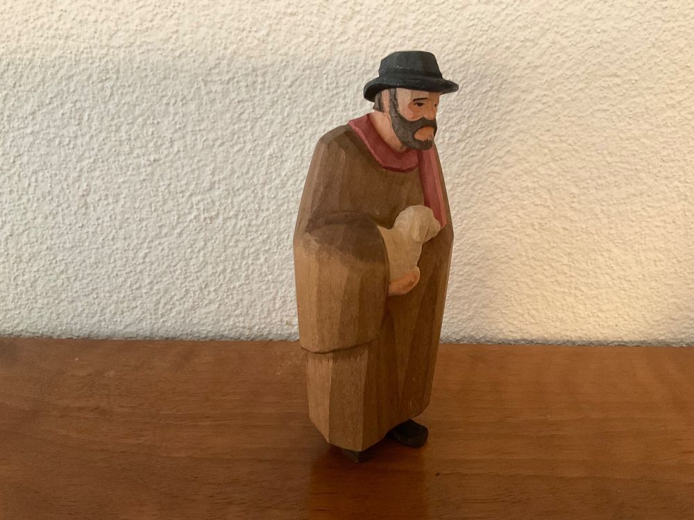 Huggler Brienzer Krippenfigur HIRT Mit LAMM Kaufen Auf Ricardo