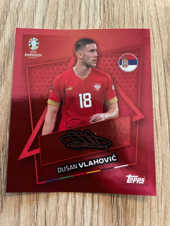 Topps Euro EM 2024 SIGNATURE DUSAN VLAHOVIC SRB SP RARE Acheter