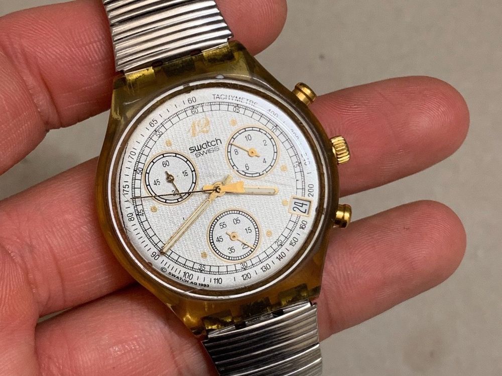 Swatch Chronograph Herrenuhr läuft Acheter sur Ricardo