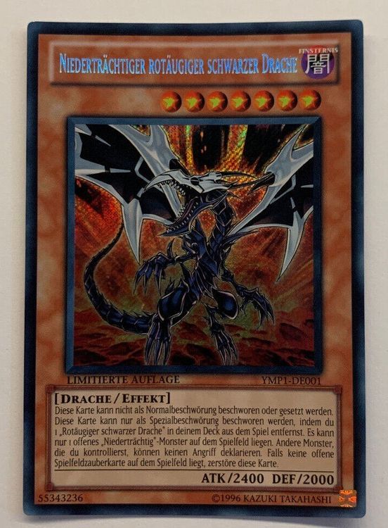 Yugioh Karte Niederträchtiger Rotäugiger schwarzer Drache Kaufen auf