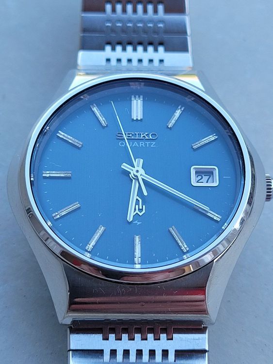 SEIKO QUARTZ 0842 8000 1975 Blaues Zifferblatt JAPAN Kaufen Auf Ricardo