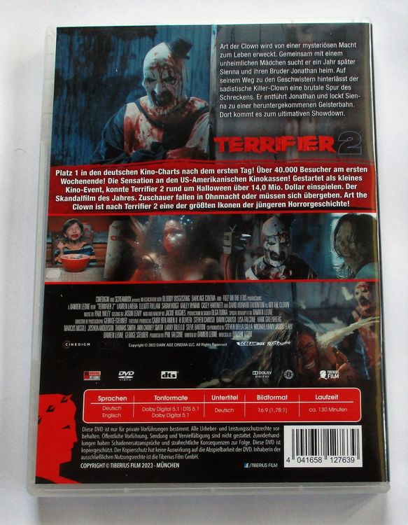 TERRIFIER 2 Damien Leone 2023 Kaufen Auf Ricardo