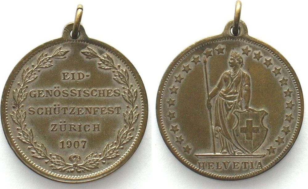 Z Rich Eidgen Ssisches Sch Tzenfest Medaille Kaufen Auf Ricardo