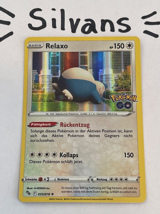 Relaxo Holo 055 078 Pokemon Go Deutsch Kaufen Auf Ricardo