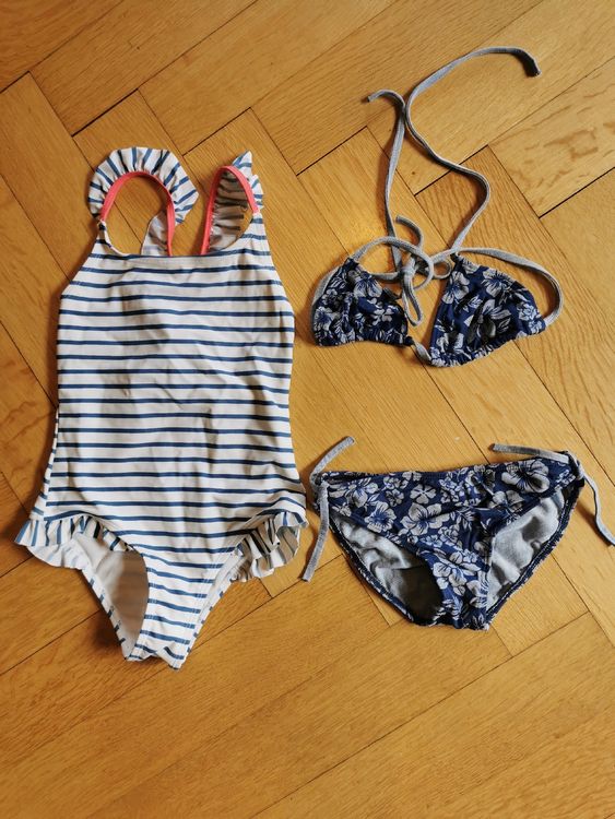 Badeanzug Gestreift Blau Weiss Bikini Beide Gr 122 128 Kaufen Auf