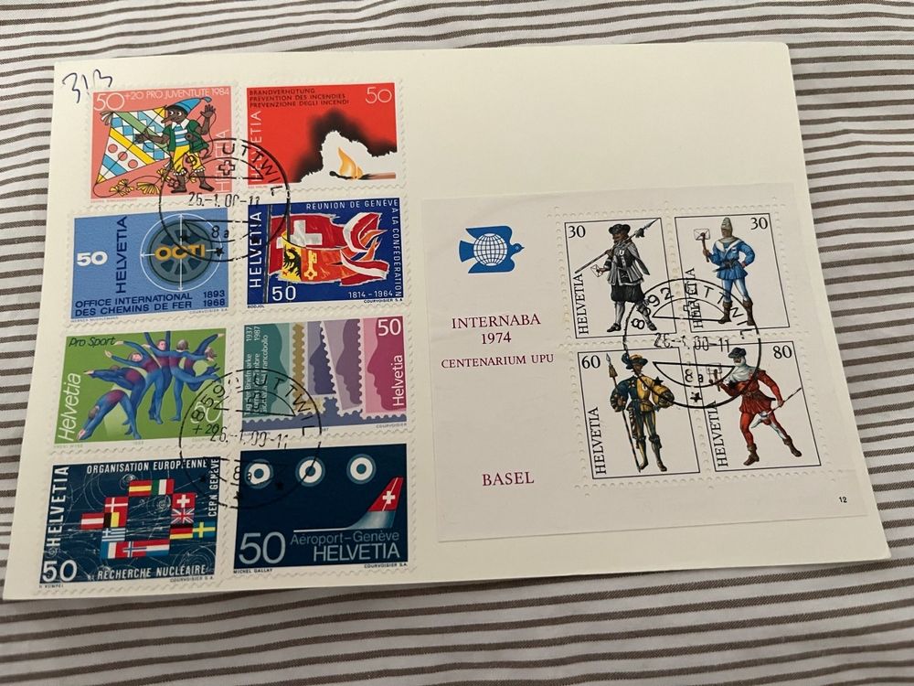 Karte Internaba Block 74 8 Briefmarken Gemischt Je Fr 0 50 Kaufen