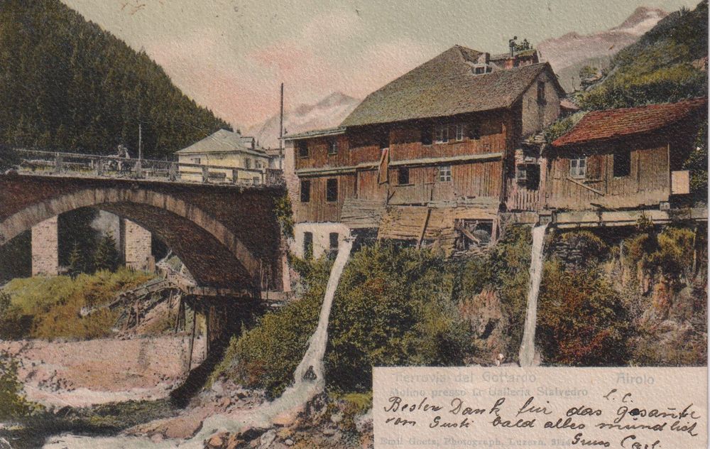 AK Ferrovia Del Gottardo Airolo Stalvedro Rara 1906 Kaufen Auf