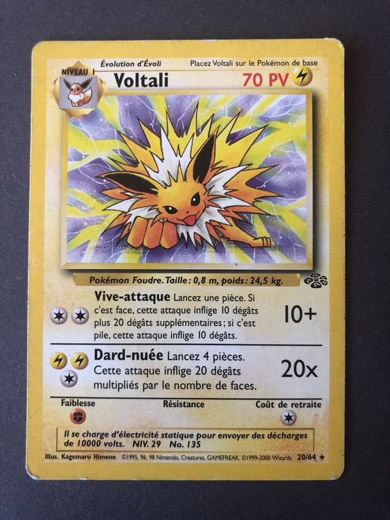 Jungle Voltali Fr Wizards Carte Pokemon Vintage Kaufen Auf Ricardo