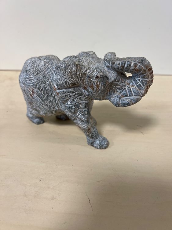 Elefant Figur Aus Stein Handarbeit Art Deko By Brockiwelt Kaufen