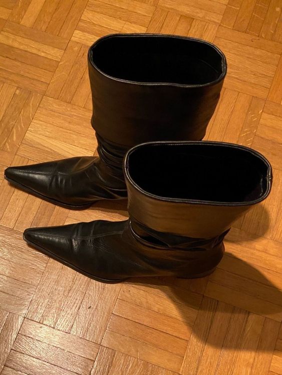 Damen Leder Stiefel Schwarz Gr Kaufen Auf Ricardo