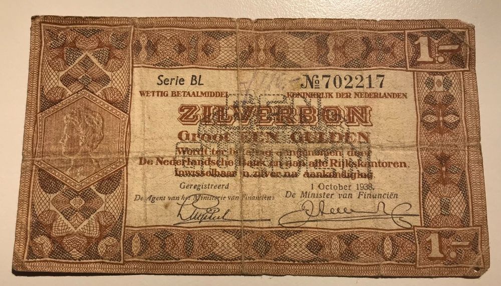 Holland Zilverbon 1 Gulden 1938 Kaufen Auf Ricardo