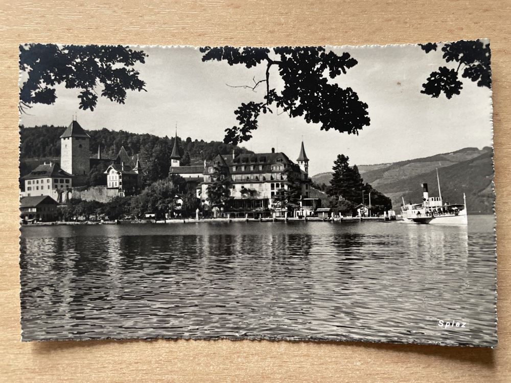 Alte Postkarte Spiez Thunersee Schifffahrt Schloss Kaufen Auf Ricardo