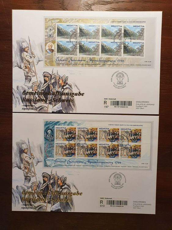 2x FDC Kleinbogen Gemeinschaftsausgabe Russland CH Kaufen Auf Ricardo