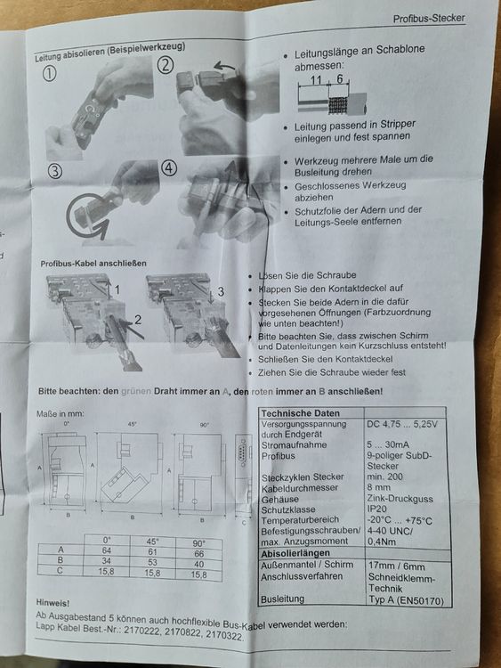 Vipa 972 0DP10 Profibus Stecker Kaufen Auf Ricardo