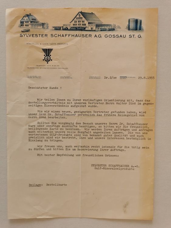 Briefkopf Gossau Rechnung St Gallen 1955 Kaufen Auf Ricardo