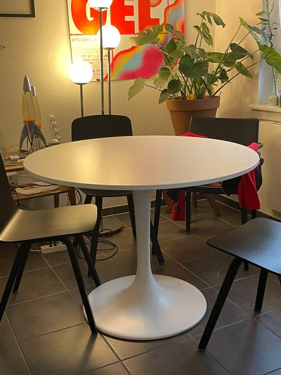 Ikea Tulip Table Docksta Weiss Rund Kaufen Auf Ricardo