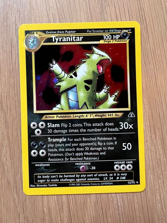 X Pokemon Tyranitar Holo Neo Discovery Card Rare Nm Mint Kaufen