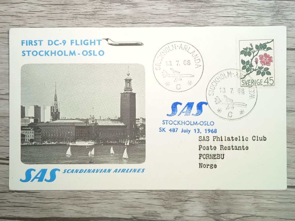 TR87 Carte Postale Timbre Suede 1968 Theme Aviation Kaufen Auf Ricardo