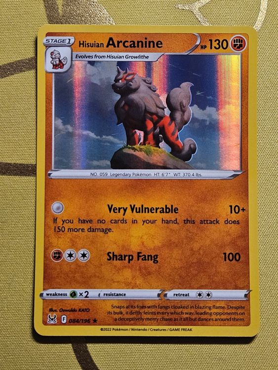 Lost Origin Hisuian Arcanine 084 196 EN Kaufen Auf Ricardo