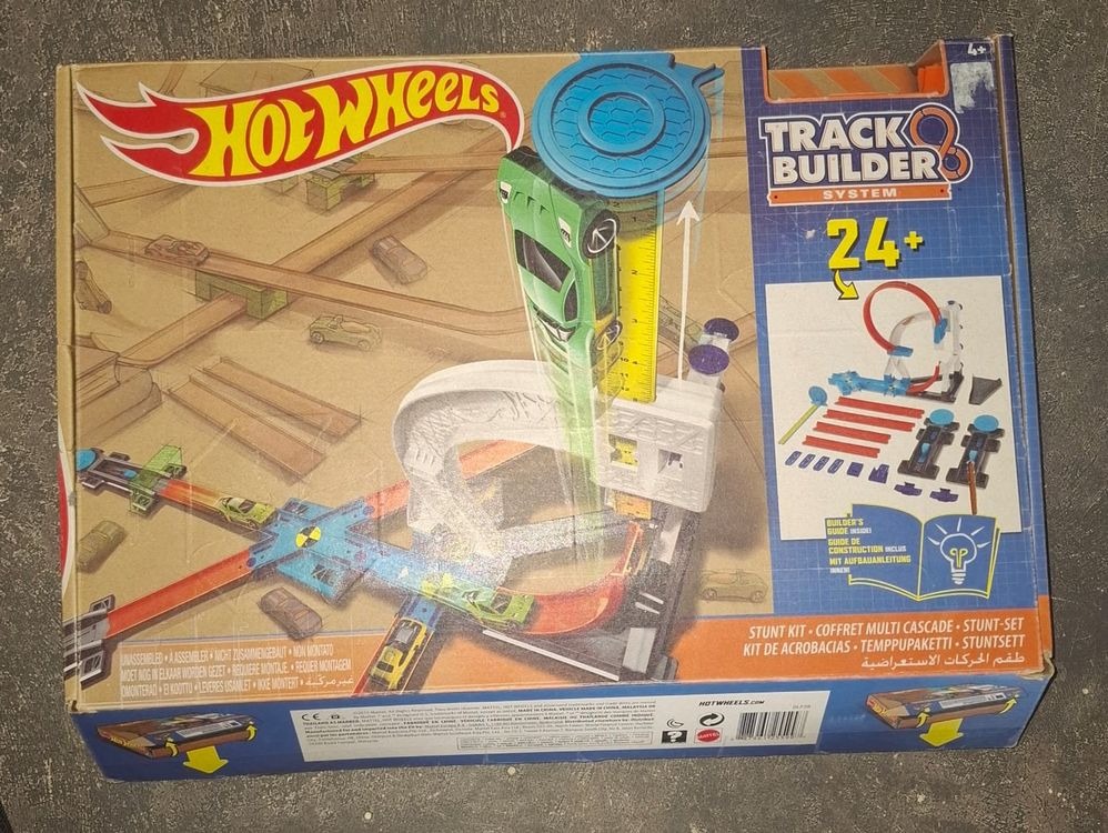 Hot Wheels Track Builder System Stunt Set Komplett Gebraucht In