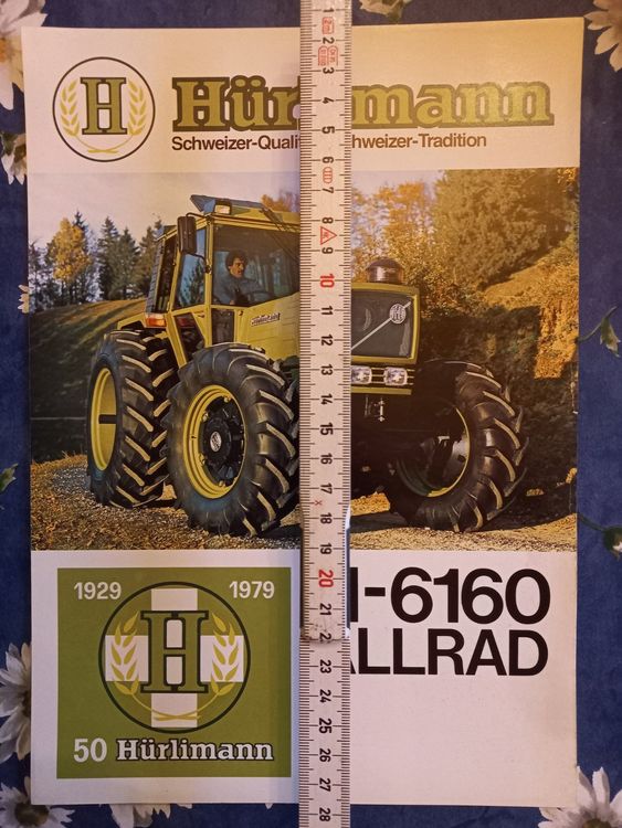 Original Oldtimer Traktor Prospekt H Rlimann H Deutsch Kaufen