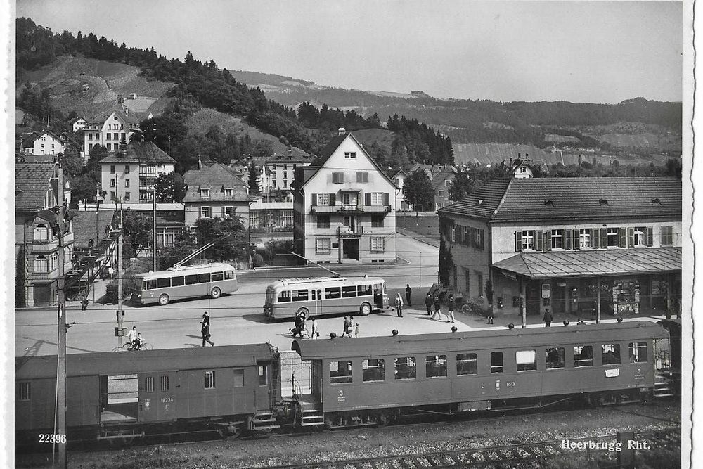 SG Heerbrugg 1948Bahnhof Bahn Trolleybus Kaufen Auf Ricardo