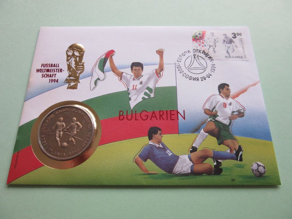 Numisbrief Fussball WM 1994 USA BULGARIEN 1000 Dobras Kaufen Auf