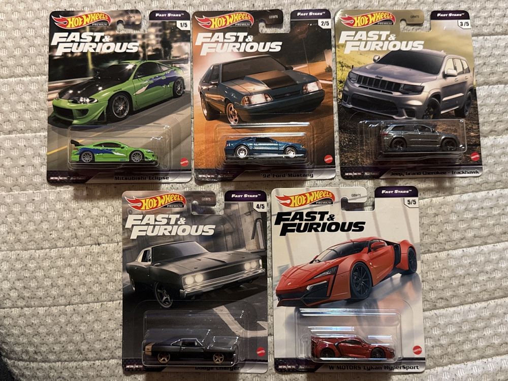 Hot Wheels Premium 5er Set Fast Furious Fast Stars Neu gemäss