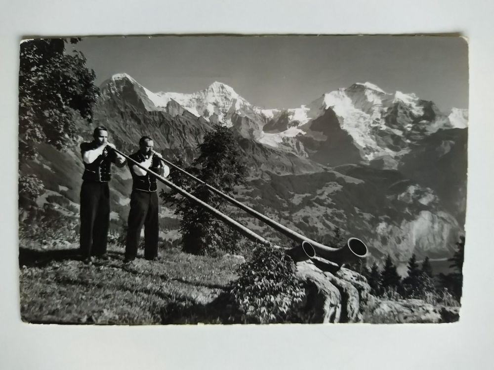 Alphornbläser berner Oberland datiert 1955 Kaufen auf Ricardo