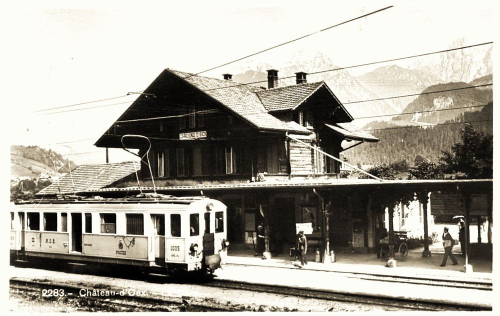 Chateau D Oex Bahnhof La Gare Chemin De Fer MOB 1928 Kaufen